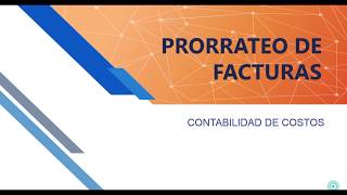 Prorrateo de facturas [upl. by Bryanty251]