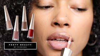 Fenty Beauty Stunna Lip Paint  Swatches amp Review [upl. by Barcot]