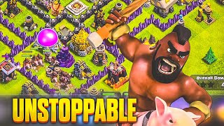 Th9 Queen Charge Hog Riders attack strategy 2024  Th9 Best Attack strategy  Th9 Mass Hogs  Coc [upl. by Mercie]