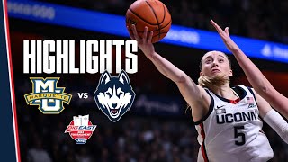 HIGHLIGHTS  UConn Women’s Basketball vs Marquette  BIG EAST Semifinal [upl. by Natsyrt453]