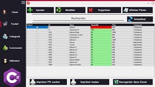 12Gestion de Stock Actualiser dataGridView Client [upl. by Hum]