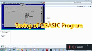 QBASIC  Saving Of QBASIC Program  A Complete Computer Guide  KD Production [upl. by Tezile]