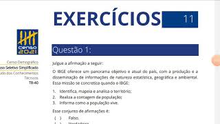 QUESTÕES DE CONHECIMENTO TÉCNICOS do IBGE DISPONÍVEL NA APOSTILA DO IBGE2021 vídeo 1 de 6 [upl. by Cort]