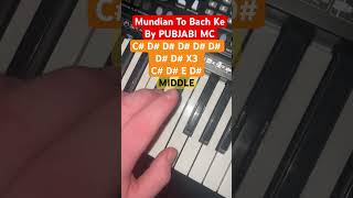 How to play Mundian To Bach Ke by Punjabi MC on piano  easy piano tutorial subscribe music 1view [upl. by Araes800]