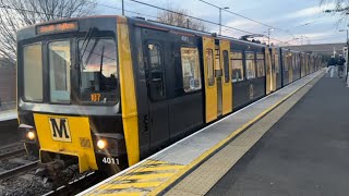 Tyne and Wear Metro  Metrocars 40114086 depart West Jesmond [upl. by Hahnke]