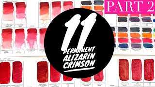 12 Permanent Alizarin Crimson Comparison part 2  Colossal Color Showdown S2Ep14 [upl. by Hgielrac576]