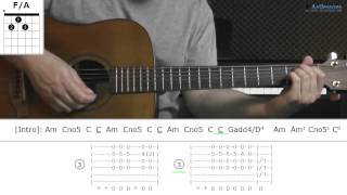 How to play Skinny Love with Bon Iver Guitar lesson [upl. by Fagaly]