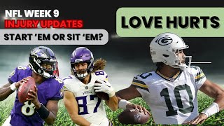 NFL WEEK 9 Fantasy Football Injury Report w TED RATH [upl. by Nnayecats]