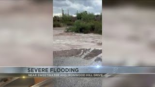 Severe flooding near Sweetwater and Ironwood Hill Drive [upl. by Nygem]