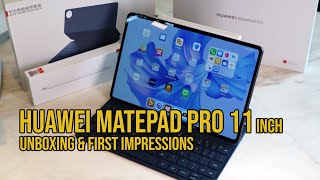 Huawei MatePad Pro 11 inch Unboxing amp First impressions [upl. by Yvehc574]