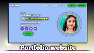 How To Create A Portfolio Website Using HTML CSS And JavaScript [upl. by Odrautse]