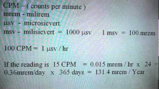 CPM to mrem [upl. by Cuyler]