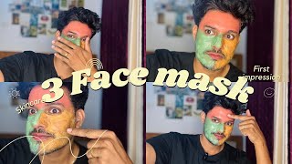 I tried 3 clay face masks  Dot and key clay masks review malayalam Men skin care Kerala Malayalam [upl. by Fancy963]