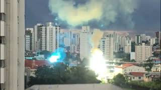 Explosão de cabo de alta tensão em São Paulo [upl. by Surbeck527]