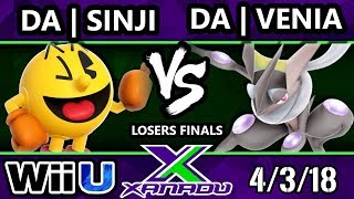 SX 244 Smash 4  DA  Sinji Pacman Vs DA  Venia Greninja  Wii U Losers Finals [upl. by Macswan]