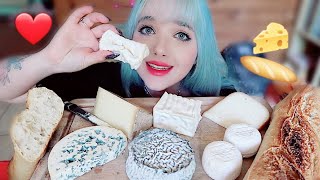 🇨🇵FRENCH CHEESES amp BAGUETTE 🥖🧀MUKBANG [upl. by Oremor546]