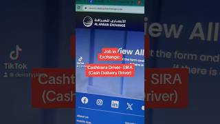 Cash Delivery Driver Job in Exchange Dubai uaejobs shorts video deiratyping [upl. by Ahsatam]