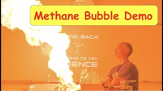 Combustion Demo Methane Bubbles  Exothermic Reaction [upl. by Liatnahs]