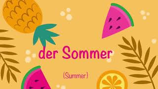 Die Jahreszeiten und Monate four seasons  Deutsch lernen German Seasons and Months [upl. by Lime]