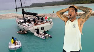 SHOCKING MOMENT HUGE YACHT RUNS AGROUND ON A REEF 😲👀  Episode 245 [upl. by Ennaitak161]