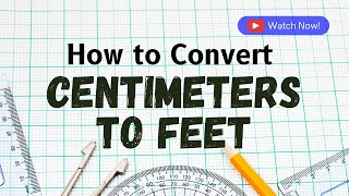 Easily Convert Centimeters to Feet  cm in Feet Unit Conversion  cm to ft [upl. by Joung]