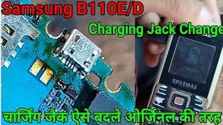 How to fix samsung B110e charging port replacement samsung b110e charging connector kaise बदले। [upl. by Nalrah]