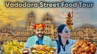 Vadodara Famous Street Food Tour  Mahakali Sev Usal Best Nylon Khaman amp Kathiyawadi Food amp more [upl. by Bello263]