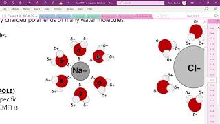 20241106 IMFs in solution Iondipole dipoledipole Hbonding London Dispersion Forces [upl. by Aidualk]