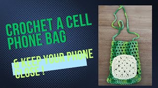 Crochet a cell phone bag with front pocket Keep it safe and simple [upl. by Ursula18]