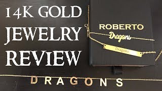 14K Gold Jewelry Review  Roberto Gold Diamond on Etsy [upl. by Hehre]