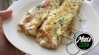 CANELONES DE CHOCLO Como hacer la masa de panqueques  Maxi Cocina [upl. by Osrock]