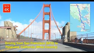 1 Wine Country Drive San Francisco SFO to Petaluma California [upl. by Hguh42]