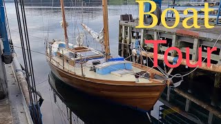 Tour of Our Wooden Sailboat  Sailing Eleutheros EP31 [upl. by Shaner]