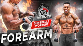 15 Minute Forearm Dumbbell Workout in 2024 [upl. by Bartie]