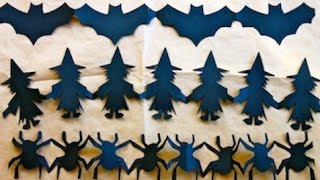 How to make Halloween paper chain decorations [upl. by Tews]