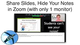 Share Your Slides Hide Your Notes in Zoom with 1 monitor [upl. by Kinsman161]