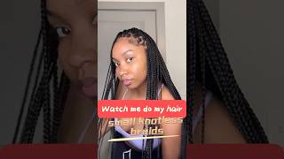 🌟 Ready to see how I style my hair with small knotless braids smallbraids hairstyle boxbraids [upl. by Maharba]