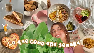 LO QUE COMO EN UNA SEMANA 🍜 vegana y realista 🥐 alimentación intuitiva 🍒 [upl. by Ylac]