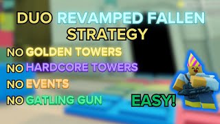 TDS EASY No Special Towers DUO FALLEN STRATEGY  ROBLOX [upl. by Skurnik]