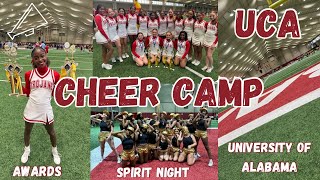 UCA CHEER CAMP The University of ALABAMA cheersstunts tumbling food and friends  Jada Symone [upl. by Solegnave]