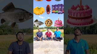 Eating fish biscuit cake banana cockroach DairyMilk Apple burger jalebi samosa honey video [upl. by Acemaj]