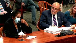 Giuliani Asks Michigan Witness to Remove Mask [upl. by Bogoch423]