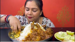 Bigbites Eating Rice With Spicy Chicken Kosha Jhal Jhal Murgi কষা।। [upl. by Enyala]