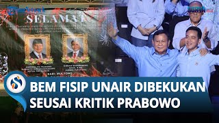 Buat Karangan Bunga Satire Ucapan Selamat ke PrabowoGibran BEM FISIP Unair Dibekukan [upl. by Aletsirc23]