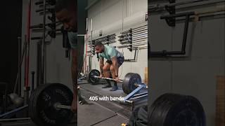 405 DEADLIFT WITH BANDS shorts viral fitness motivation trending youtubeshorts fyp [upl. by Crim714]