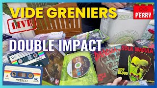 183  VIDE GRENIER LIVE  Vinyles Cassettes CDs et Jeux vidéo pour ce double impact 👌👌 [upl. by Adonis]