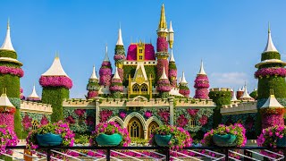 Castles and Villas made of Real Flowers Dubai Miracle Garden [upl. by Pilif]