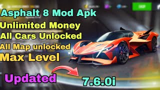 Asphalt 8 Mod Apk Unlimited Money All Cars Unlocked [upl. by Letch]