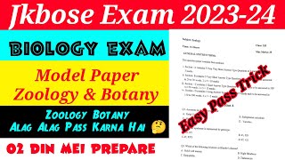 Jkbose Class 12th Biology  Last Minute Prepration  Important Questions amp Model Paper 2024 [upl. by Eiramanit]