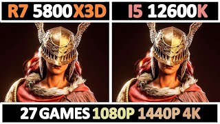 Intel I5 12600K vs Ryzen 7 5800X3D  Tested 27 Games [upl. by Earehs]